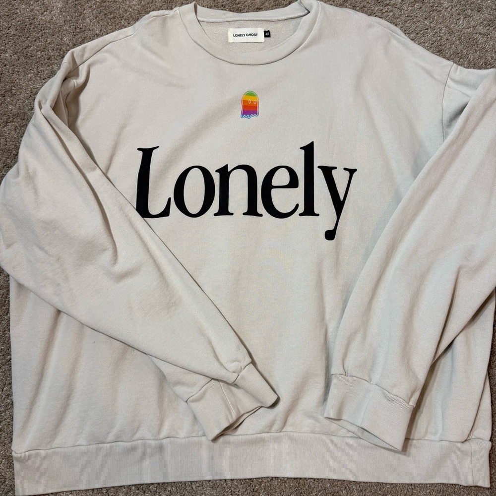 Lonely Ghost Light Gray Sweatshirt